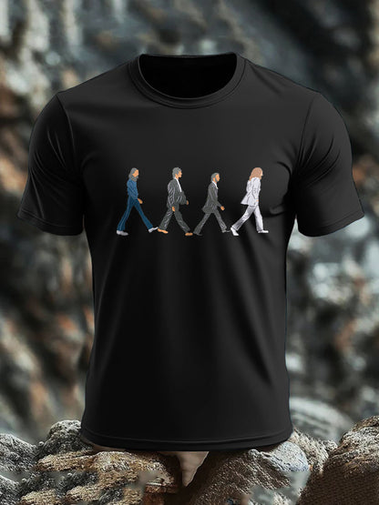 Men's Music Lover Hippies Printed T-shirt