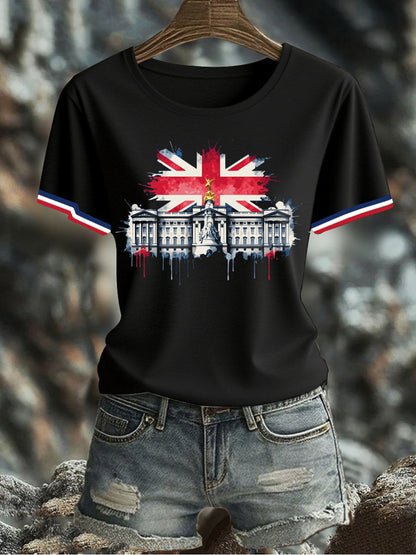 Women's UK Flag Printed T-shirt
