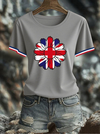 Women's UK Flag Printed T-shirt