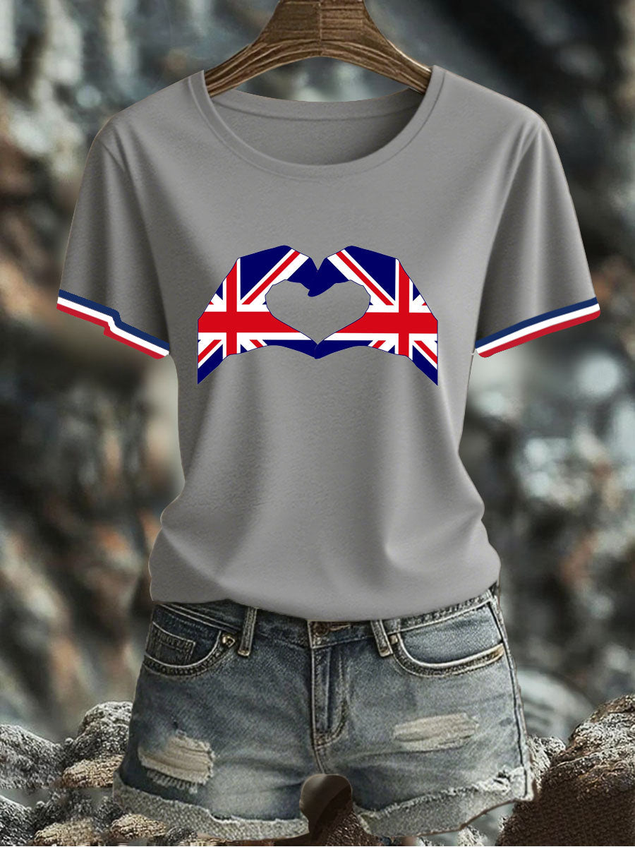 Women's UK Flag Printed T-shirt
