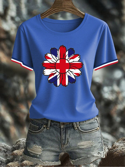 Women's UK Flag Printed T-shirt