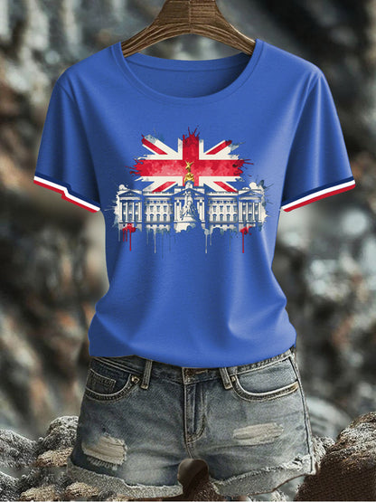Women's UK Flag Printed T-shirt