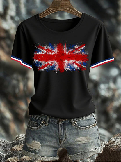 Women's UK Flag Printed T-shirt