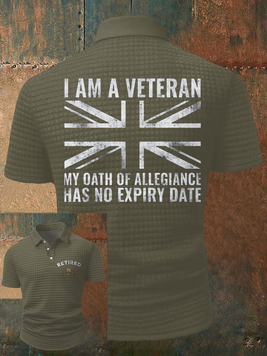 Men's UK veteran My Oath of Allrgience Has No Expiry Date Printed Casual Tops