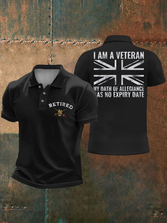 Men's UK veteran My Oath of Allrgience Has No Expiry Date Printed Casual Tops