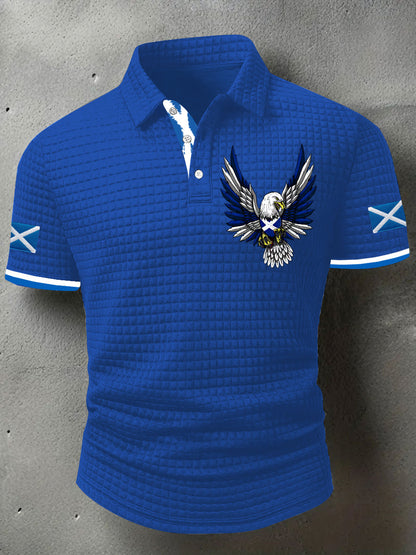 Men's Scotland Flag Proud The Brave Printed Casual Short Sleeve Tops