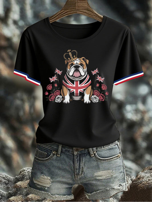 Women's UK Flag Printed T-shirt