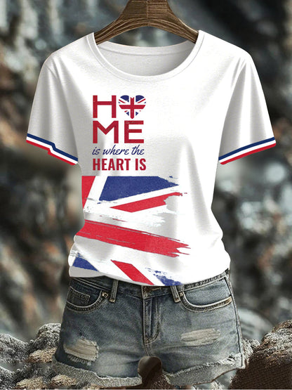 Women's UK Flag Printed T-shirt