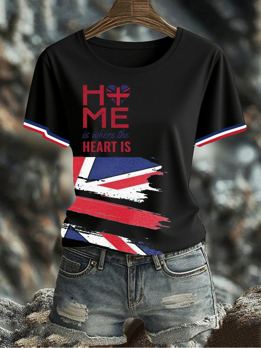 Women's UK Flag Printed T-shirt