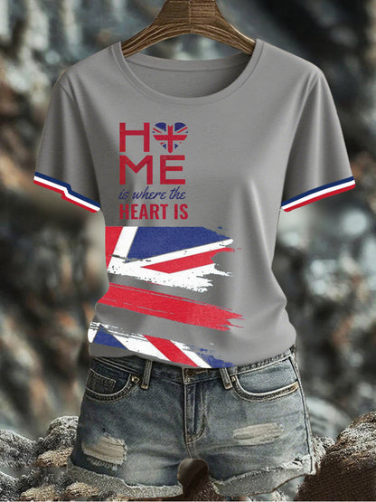 Women's UK Flag Printed T-shirt