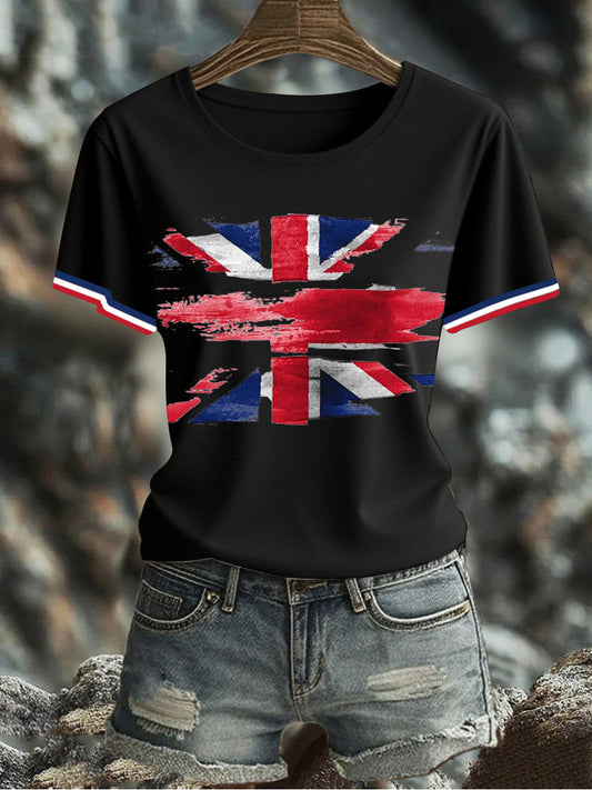 Women's UK Flag Printed T-shirt