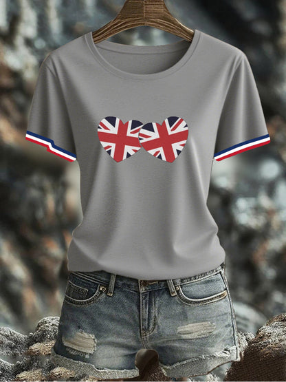 Women's UK Flag Printed T-shirt