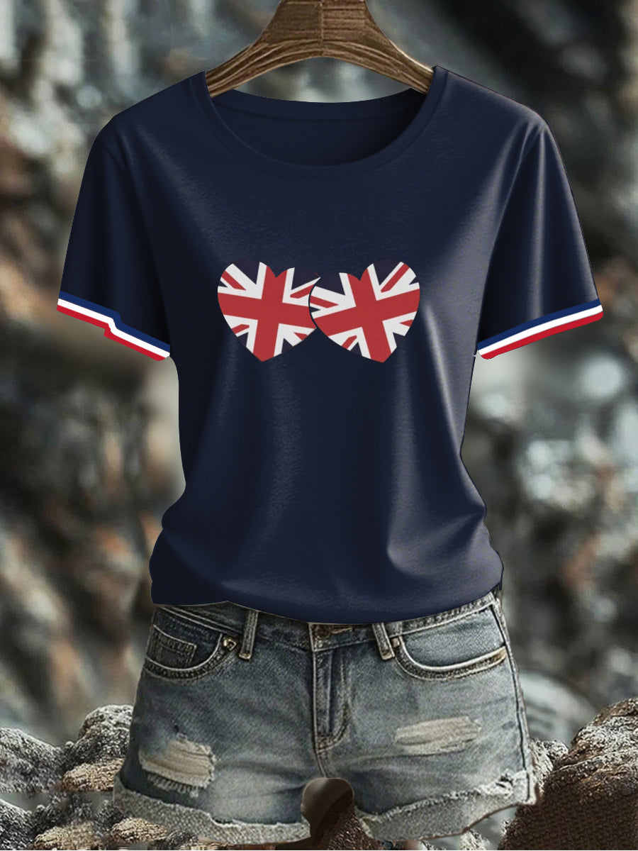 Women's UK Flag Printed T-shirt