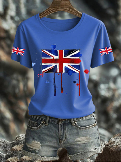 Women's UK Flag Printed T-shirt