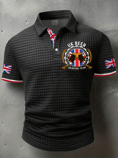 Men's UK Beer Drinking Team Printed Casual Tops
