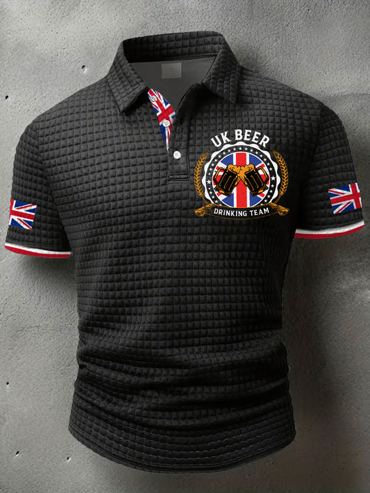 Men's UK Beer Drinking Team Printed Casual Tops