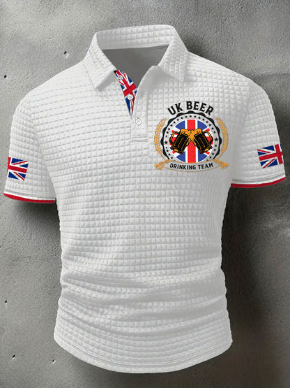 Men's UK Beer Drinking Team Printed Casual Tops
