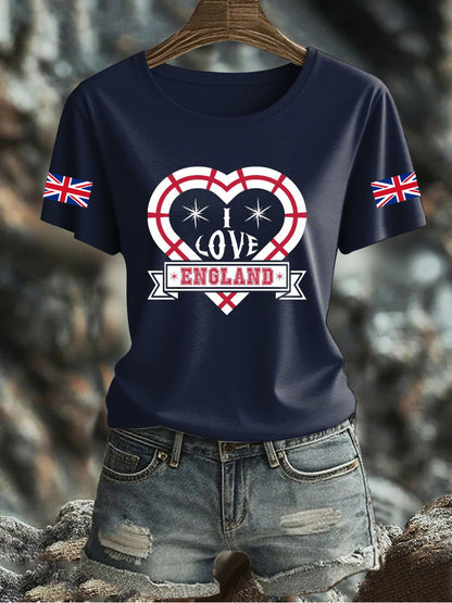 Women's UK Flag Printed T-shirt