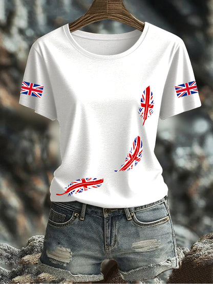 Women's UK Flag Printed T-shirt