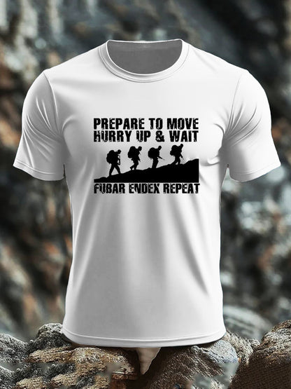 Men's British Veteran imitation cotton short-sleeved T-shirt