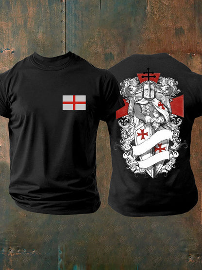 Men's United Kingdom England imitation cotton short-sleeved T-shirt