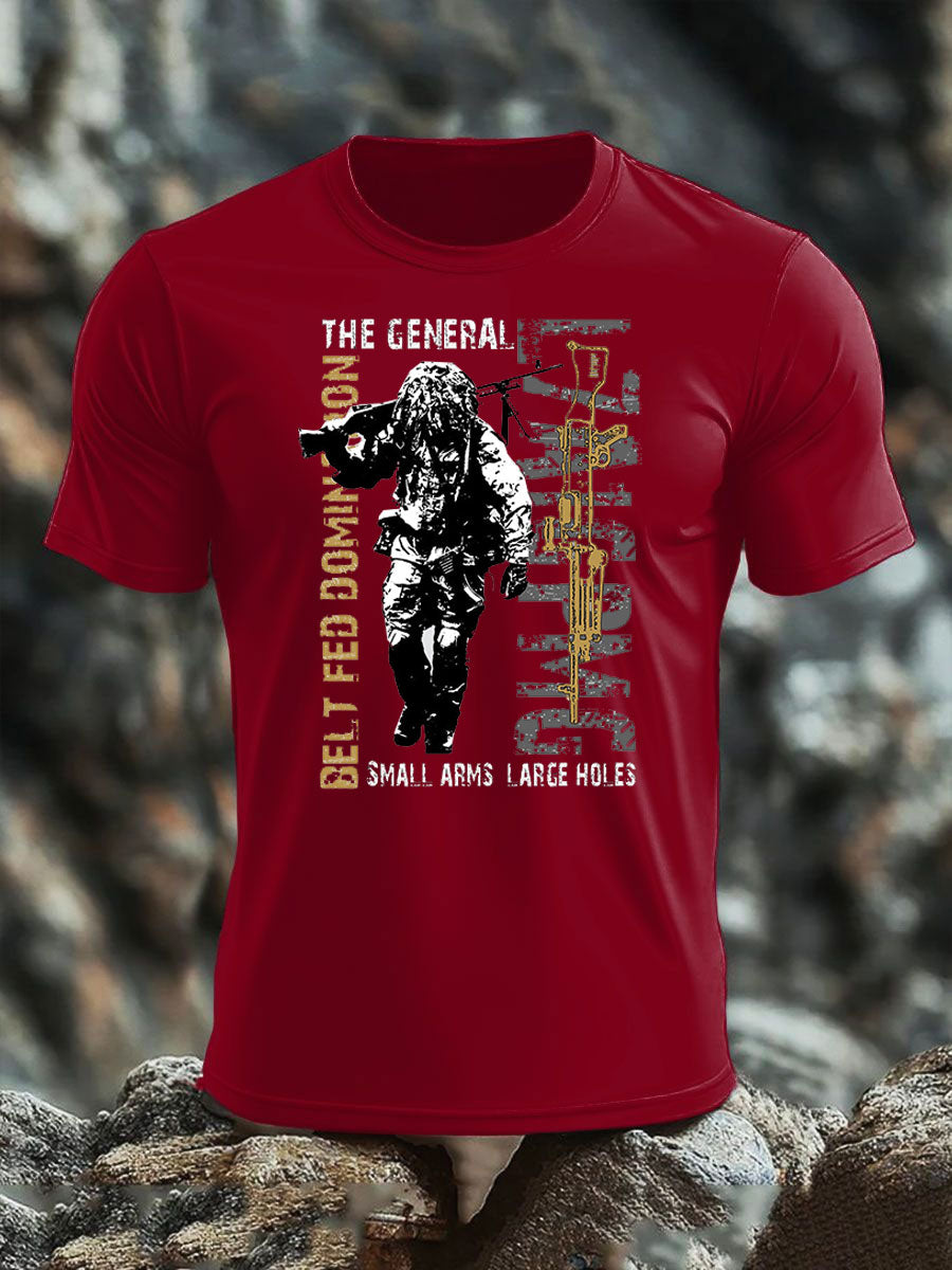 Men's British Veteran imitation cotton short-sleeved T-shirt
