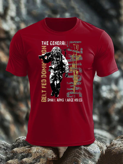 Men's British Veteran imitation cotton short-sleeved T-shirt