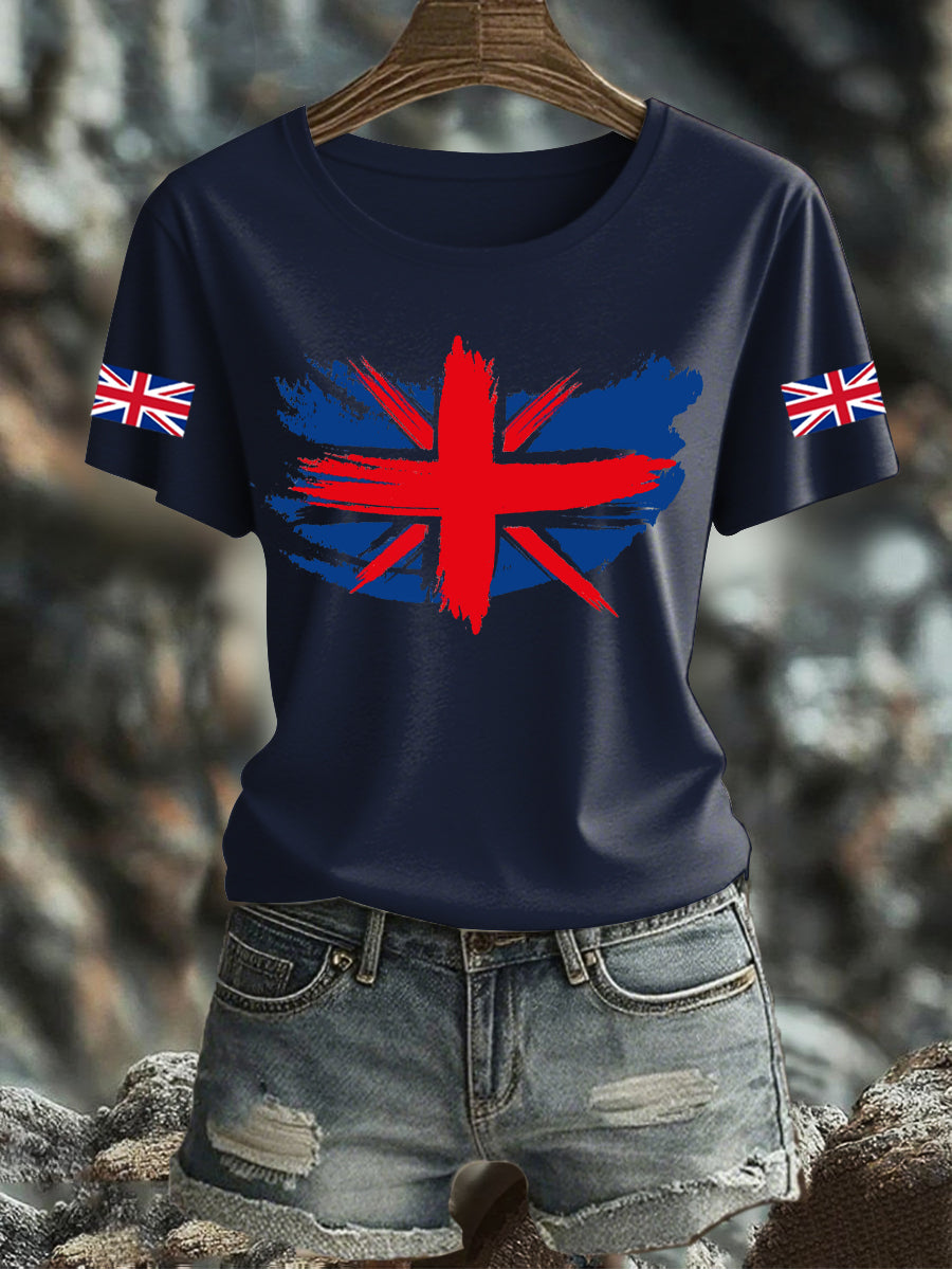 Women's UK Flag Printed T-shirt