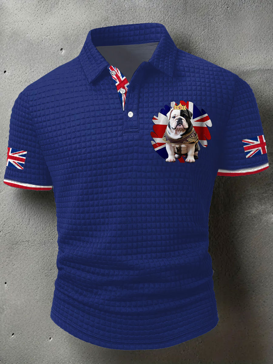 Men's Vintage England Flag Printed Casual Tops