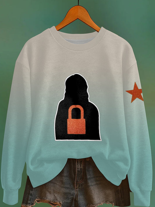 Women's The Life of A Show Girl Fan Print Sweatshirt
