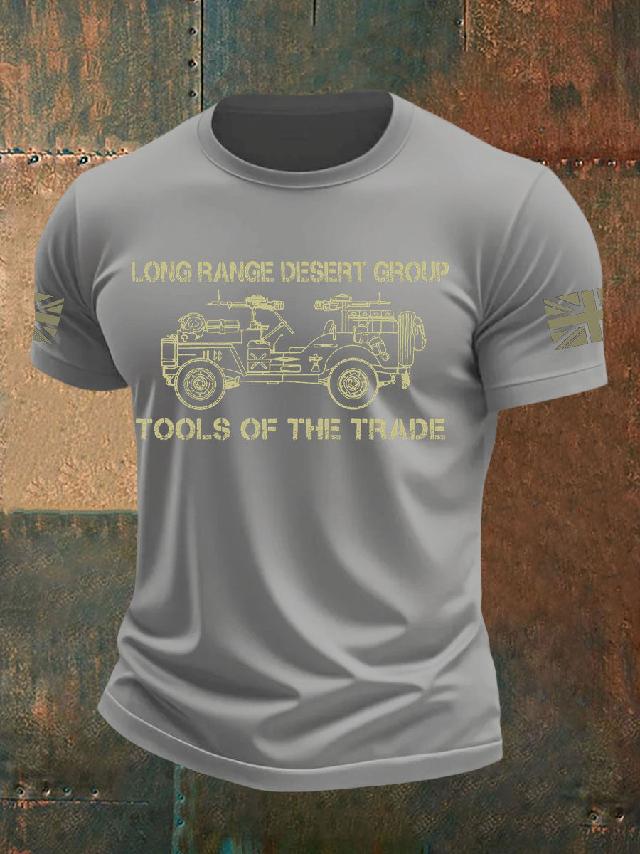 Men's British Veteran imitation cotton short-sleeved T-shirt
