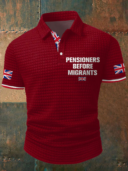 Nen's UK Flag Immigration Printed Casual Tops