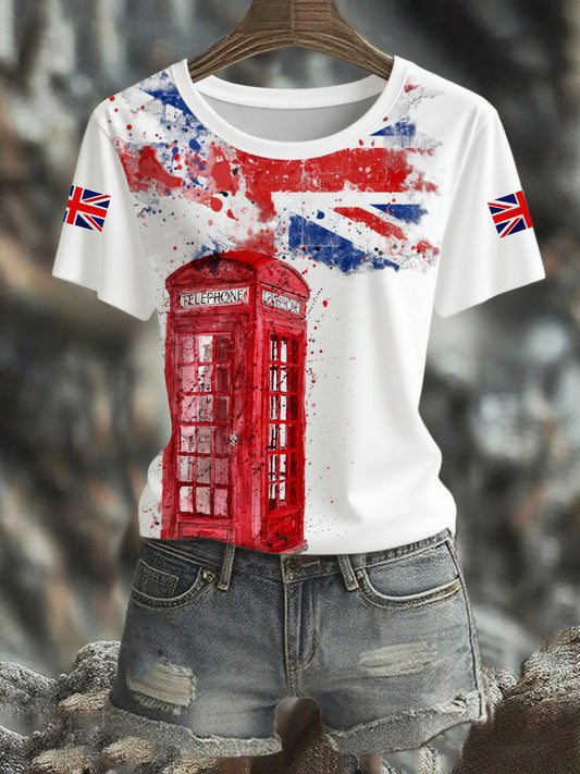 Women's Telephone Booth Short-sleeved T-shirt