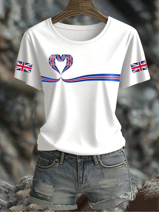 Women's UK Flag Printed T-shirt