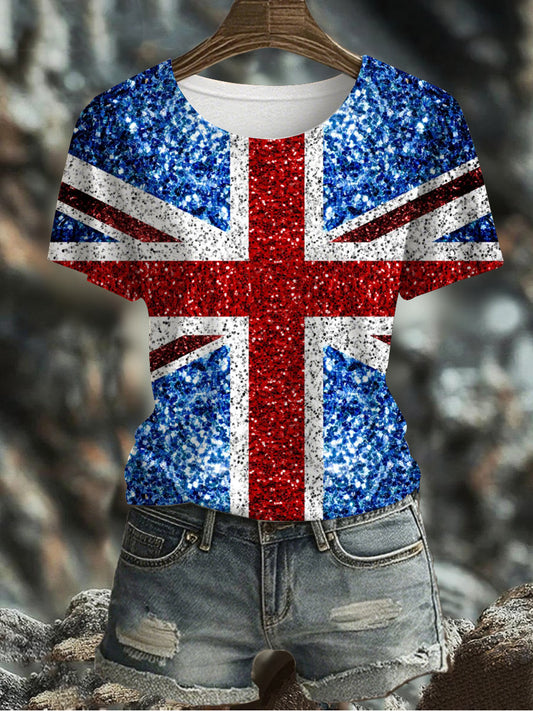 Women's UK Flag Printed T-shirt