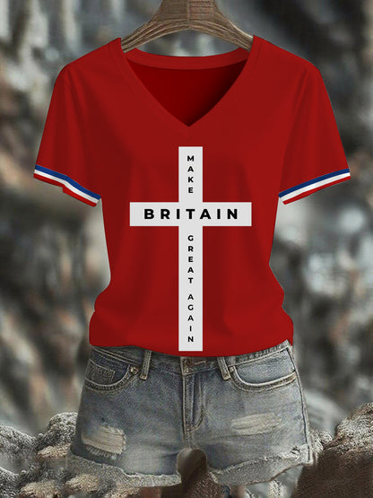 Women's Make Britain Great Again Cross Short-sleeved T-shirt