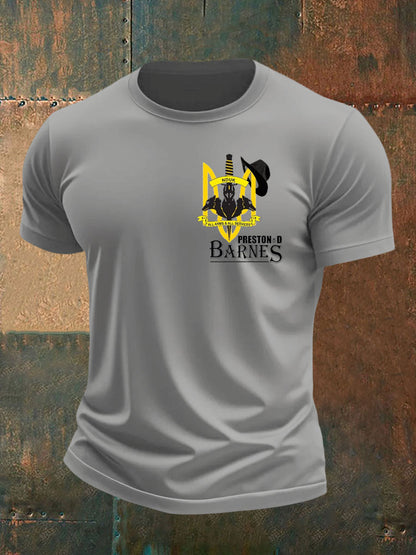 Men's British Veteran imitation cotton short-sleeved T-shirt