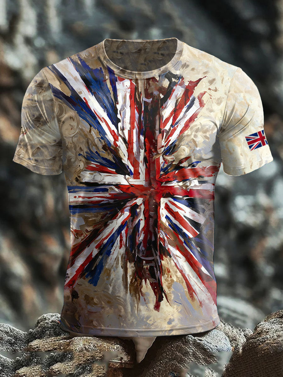 Men's British Printed short sleeves t-shirt