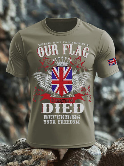 Men's British Printed short sleeves t-shirt