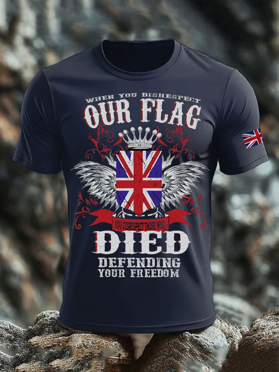 Men's British Printed short sleeves t-shirt