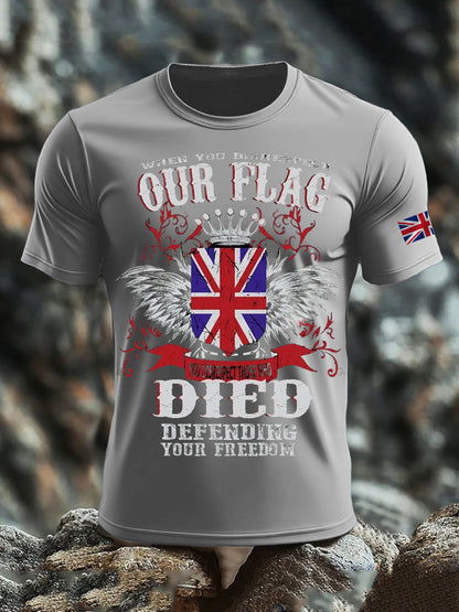 Men's British Printed short sleeves t-shirt