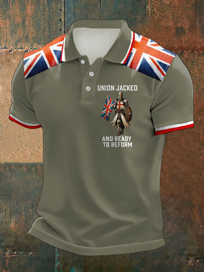 Men's UK Flag Ready To Reform Printed Casual Tops