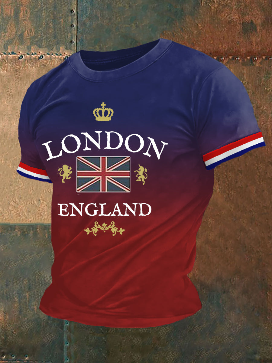 Men's London England Print Casual Tee