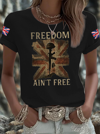Women's British Veteran Iron On Short Sleeve T-Shirt