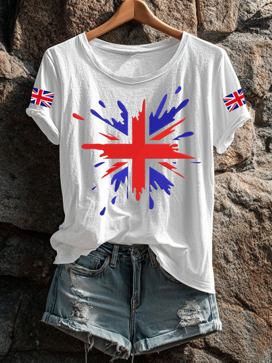 Women's UK Flag Printed T-shirt