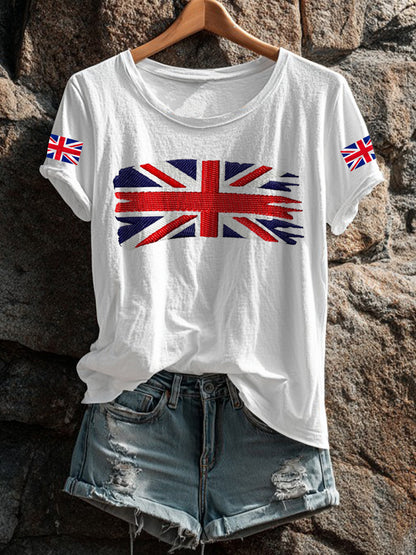 Women's UK Flag Printed T-shirt