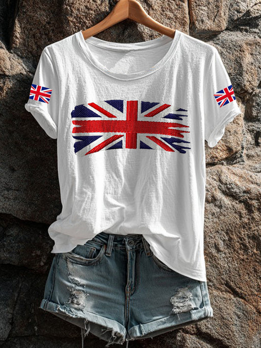 Women's UK Flag Printed T-shirt