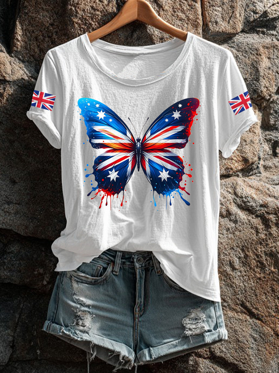 Women's UK Flag Printed T-shirt