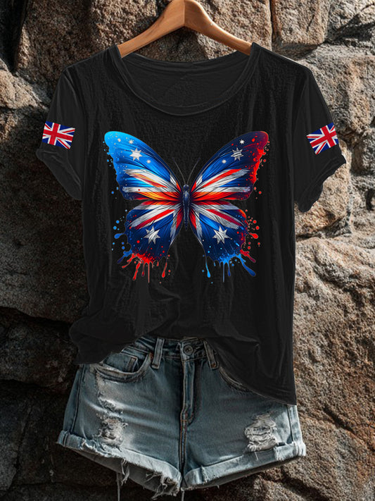 Women's UK Flag Printed T-shirt