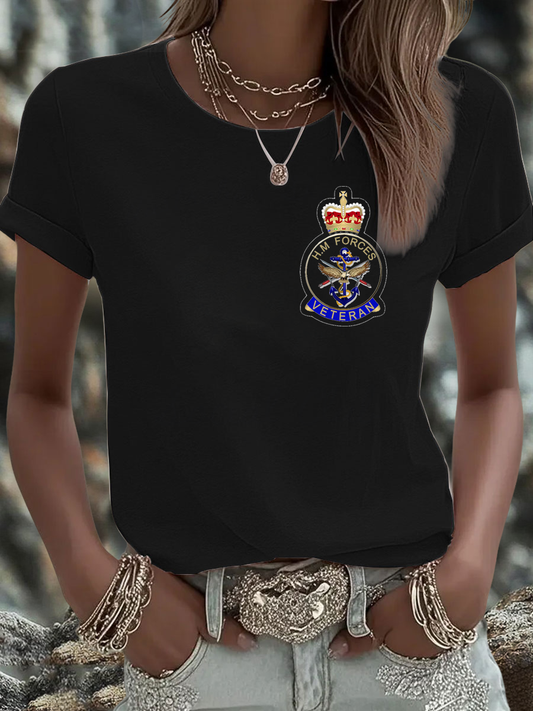 Women's British Veteran Iron On Short Sleeve T-Shirt